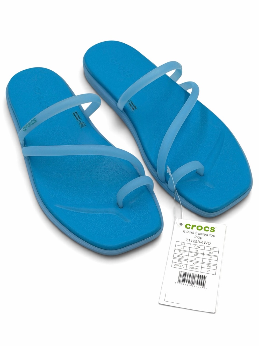 Crocs Miami Frosted Toe Loop Flip Flop Sandals Size 8